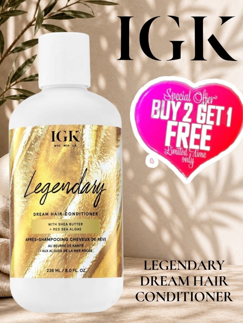 IGK Dream Hair Be Legendary Conditioner With Shea Butter